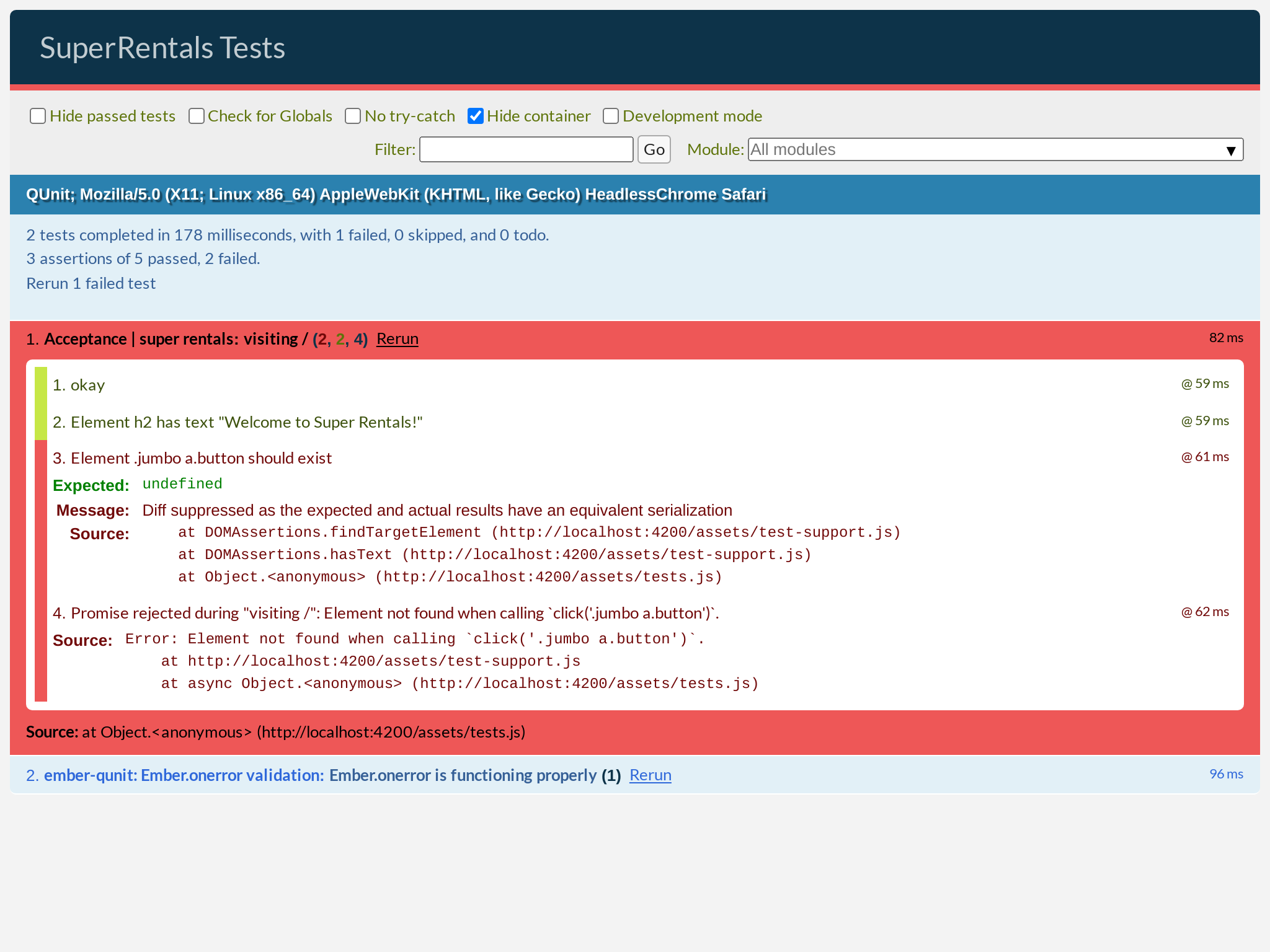 A failing test